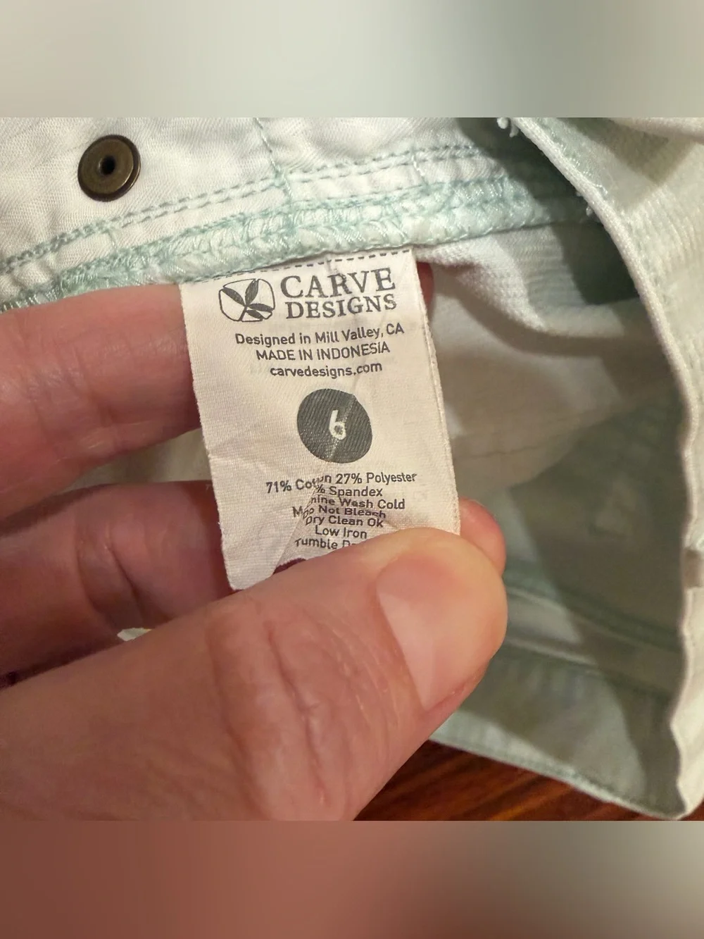 Carve Designs Oahu Corduroy Shorts Light Blue Size 6